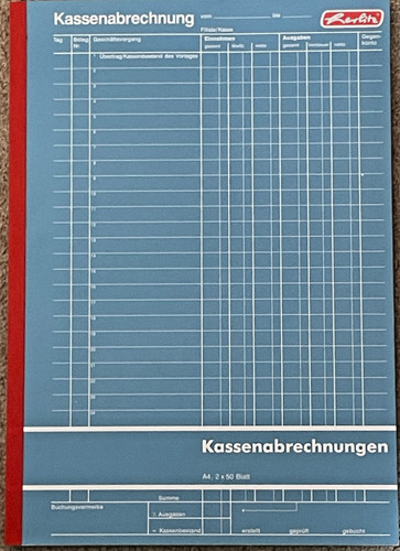 Kassenabrechnung herlitz - kassenabrechnung,,