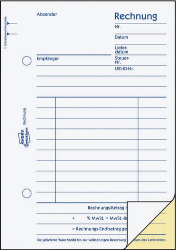 Zweckform 1732 rechnung - rechnung, 40
