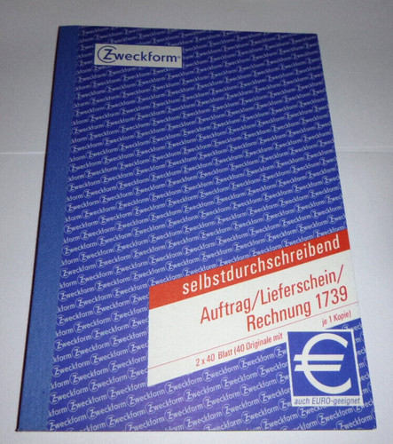 Zweckform 1739 auftrag - zweckform, /