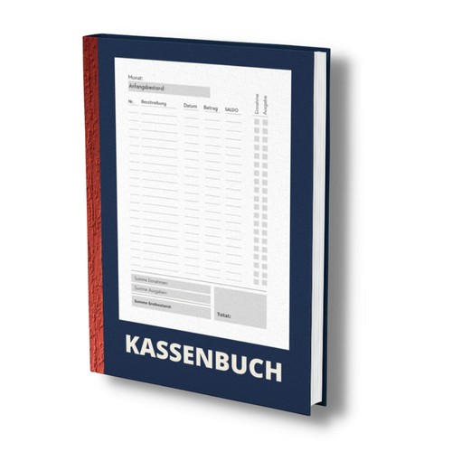 Kassenbuch blau einnahmen - kassenbuch, a4