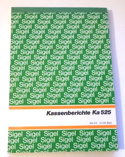 Sigel 525 kassenberichte - sigel, ka